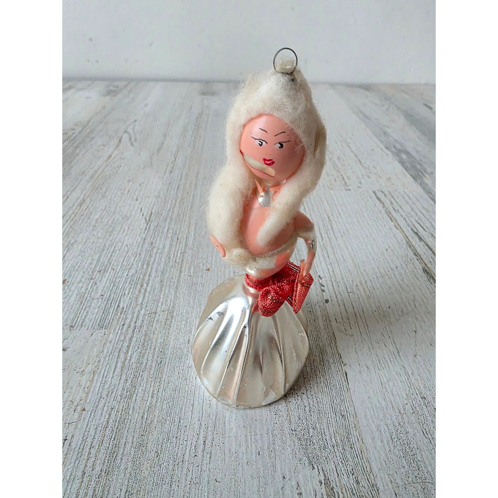 Vintage de carlini? Fashionista glass ornaments as is fun cotton